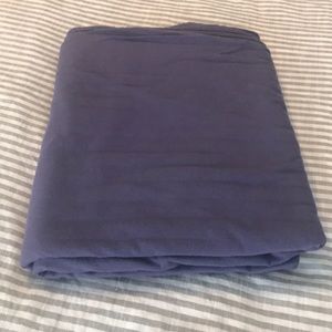 LLBean flannel twin flat sheet.  Purple